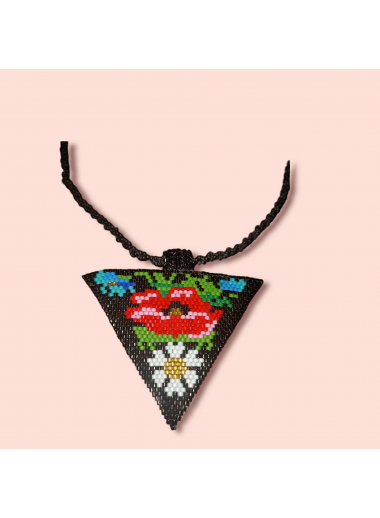 Ashura Handmade Miyuki Beaded Triangle Necklace