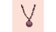 Ashura Handmade Seashell and Amethyst stone zircon natural necklace